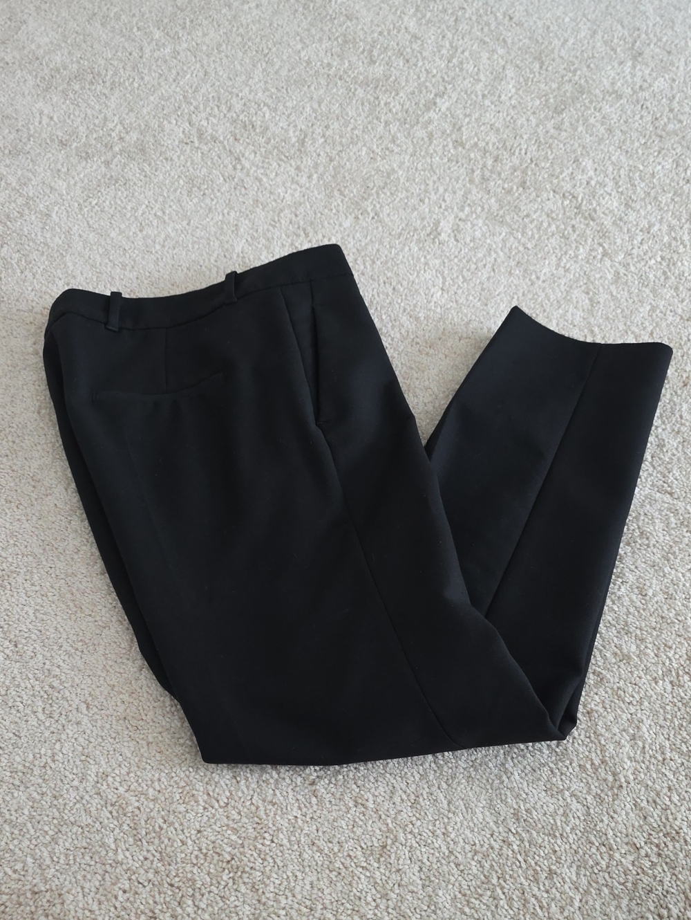 Zara Black Cropped Dress Trousers - Slim Tailored Look Size S